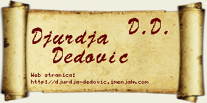 Đurđa Dedović vizit kartica